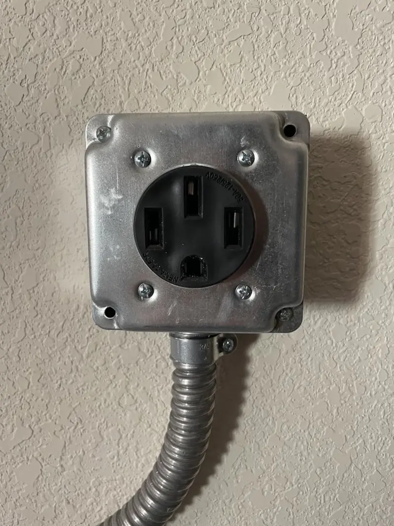 NEMA 14-50 outlet installed for Electrical Panel Upgrade in Benton